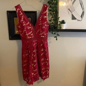 Red Lace Summer Dress